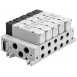 SMC solenoid valve 4 & 5 Port VQ VV5Q51-F, 5000 Series, Base Mounted Manifold, Plug-in, D-sub Connector